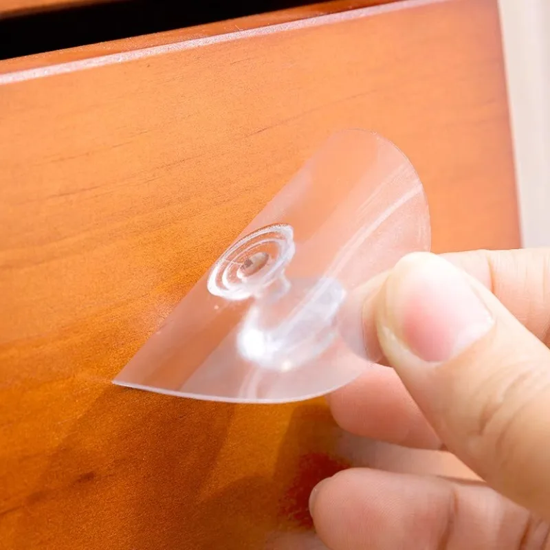 4 Stück Transparente Kristall-Türknöpfe Schubladen-Schrank-Türgriffe Selbstklebende Griffe mit Hakenfunktion Tür-Wanddekoration – Detail 5