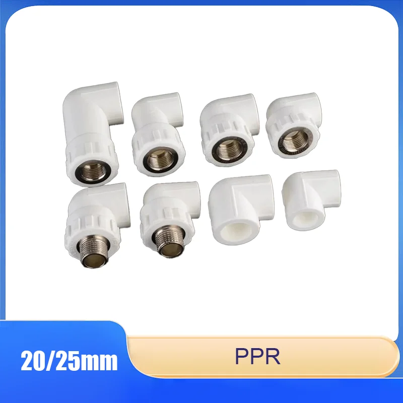 

PP-R Pipe Fittings Equal-Diameter Elbow 20/25mm Internal/External Threaded Cold/Hot Water Pipe Thickened