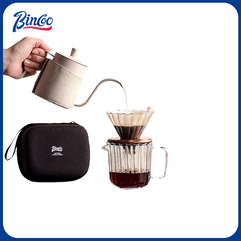 BINCOO Coffee Glass Filter Cup with Sharing Pot Set  Drip Coffee Hand Brewed Great for Camping and Traveling Portable