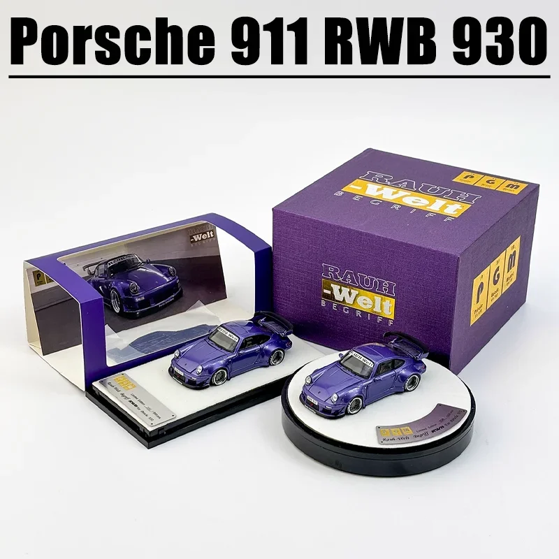 PGM 1/64 Porsche 911 RWB 930 Legering Speelgoed Motorvoertuig Diecast Metaal Model Geschenken