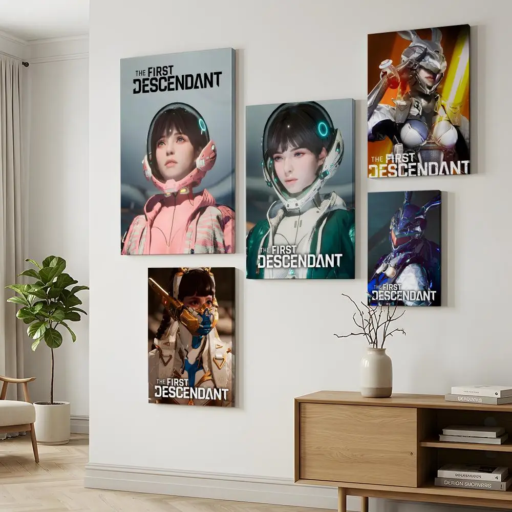 Game T-The First Descendant Poster Durable Painting Canvas Poster Wall Hanging Home Interior Decoration Art Mural Gift
