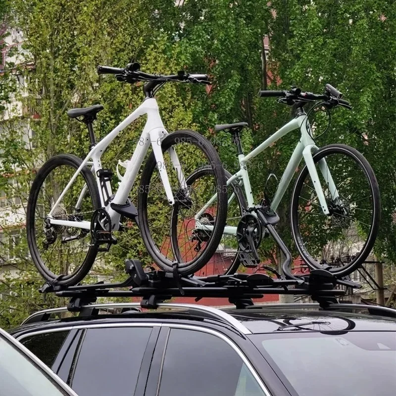 Universal Car Roof Crossbar, Roof Bike Rack for SUV & Mountain Vehicle, Stable Fixed Balance Structure