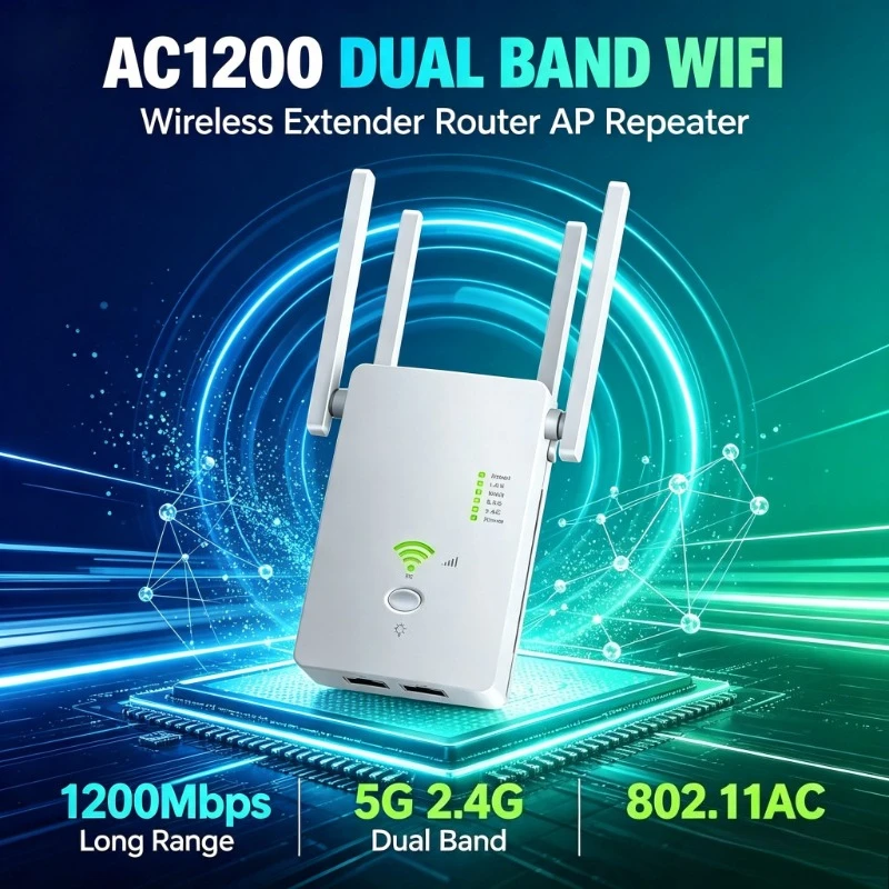 Stable‑speed AC1200 Networking Tool,Fixing Poor Wi‑Fi Signal Inside Villa Stairwell Corner