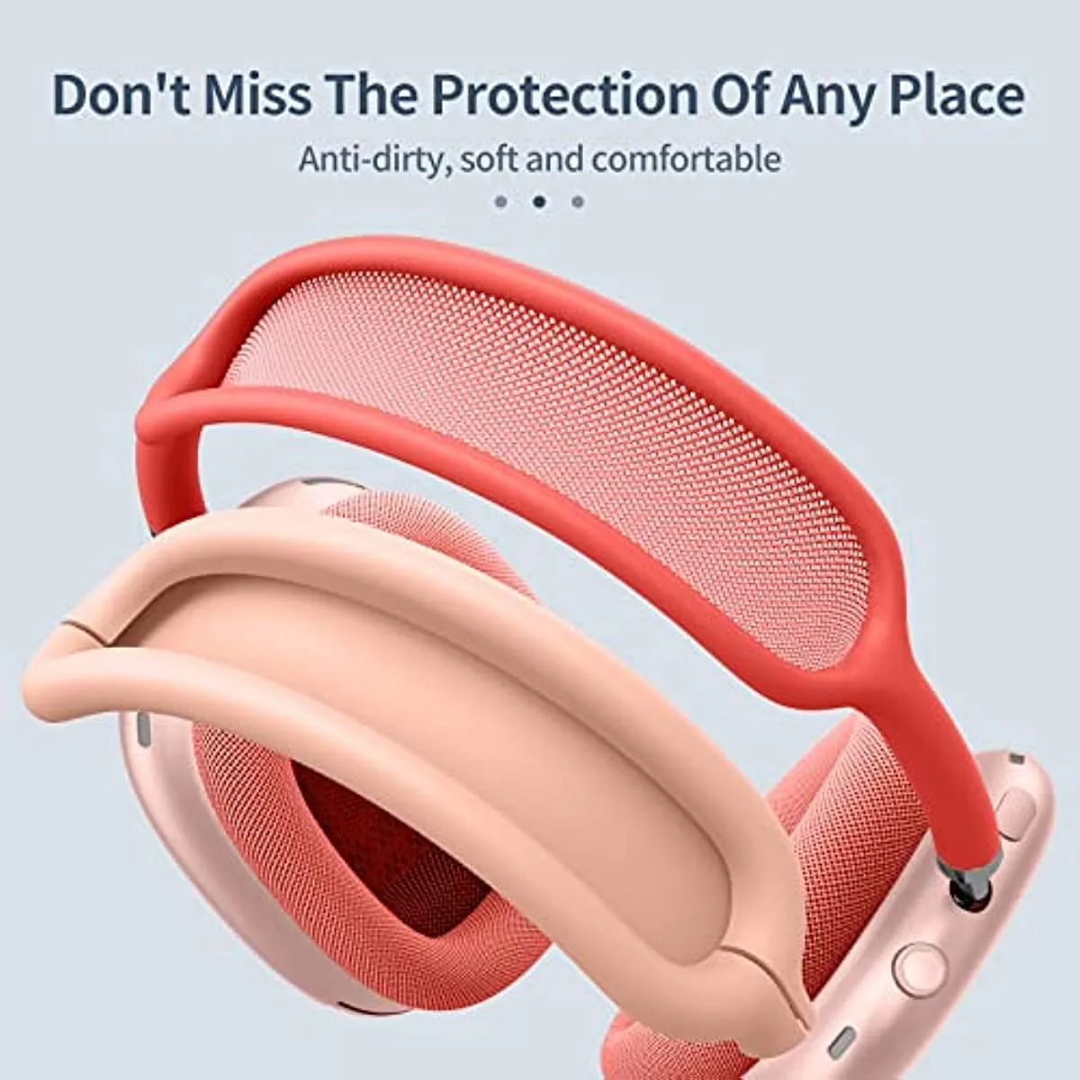 Funda protectora de silicona para auriculares Apple AirPods Max, cascos montados en la cabeza, resistentes a los arañazos