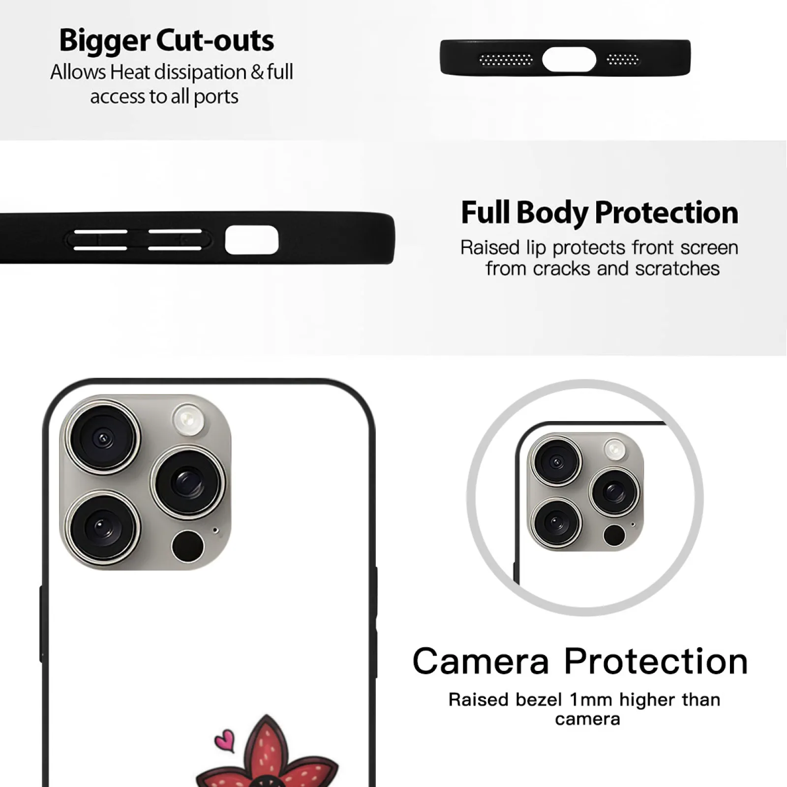 حافظة Demogorgon Waffle By Rosa لهاتف آيفون 16 15 13 12 11 14 Pro Max X 13 Mini 7 8 Plus 11Pro حافظة لطيفة مرسومة يدويًا #4