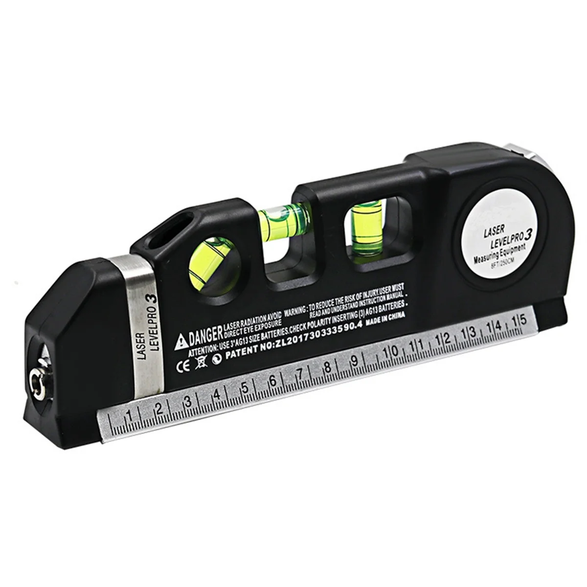 Penggaris Laser serbaguna, penggaris Laser multifungsi Level Laser dan Spirit Level metrik garis lurus Horizon