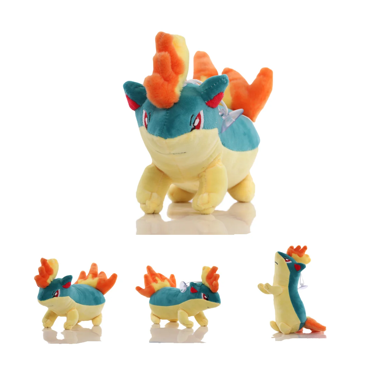 Pokemon Pikachu pluszowe zabawki Cyndaquil rodzina wypchane lalki śliczne Quilava Typhlosion pluszowe zabawki hobby kolekcja dzieci prezent na boże narodzenie