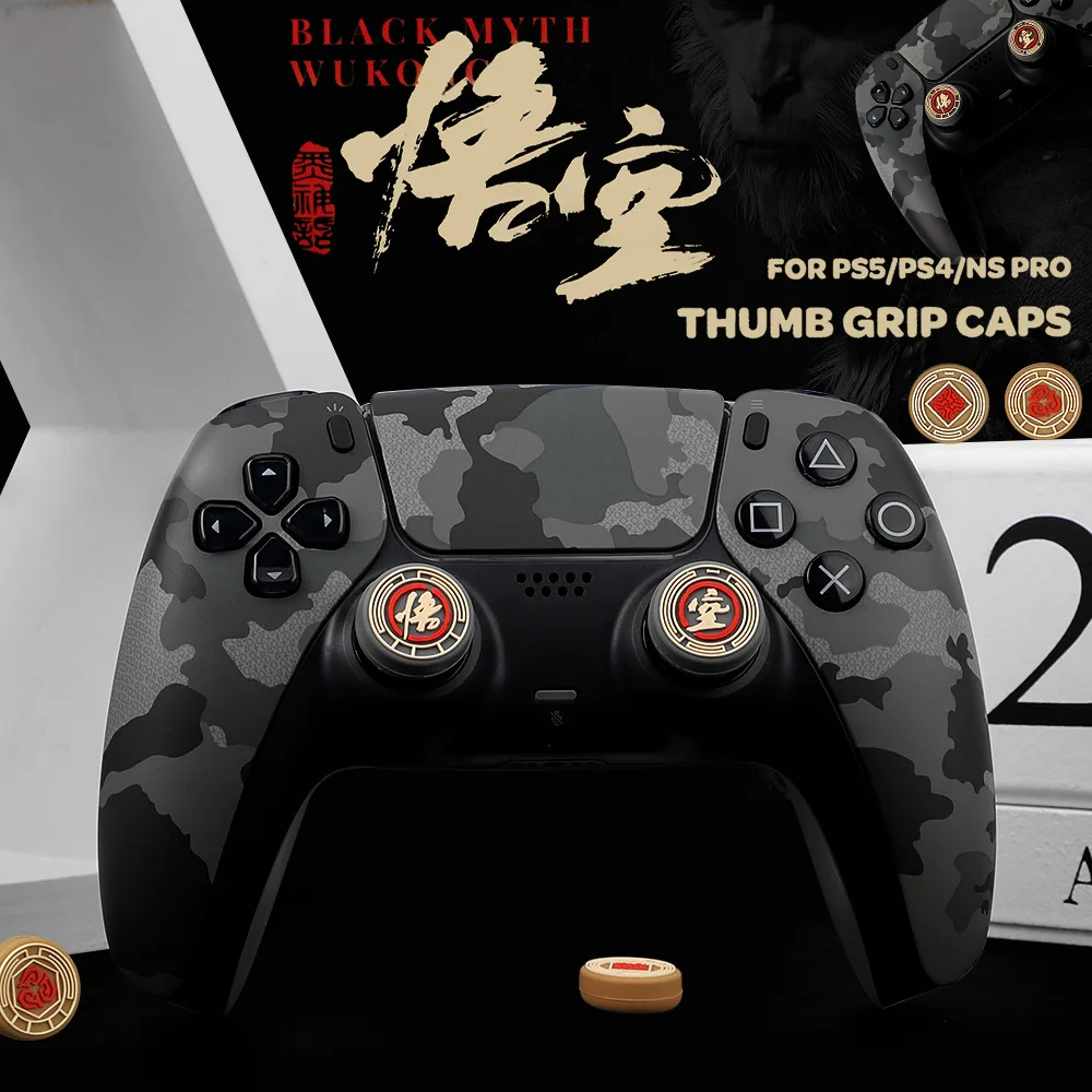 Black Myth Wukong for PS4/PS5/XBOX/NSPRO Joystick Cap Anti Slip Silicone Protective Cover Game Peripherals Gift Anime