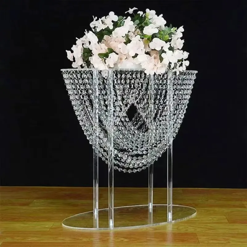 Wedding Table Centerpiece, Acrylic Flowers Rack, Road Lead, Event Party, Home Decoration, 60cm, 2 Sets, 10 Sets