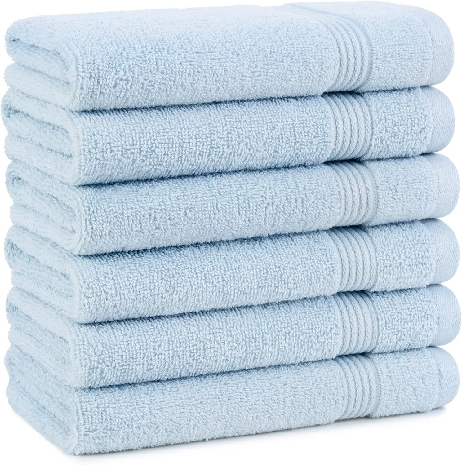 Bulk Case of 144 - Super Soft 100% Cotton, Gentle & Lightweight Small Fingertip Powder Room Washcloths