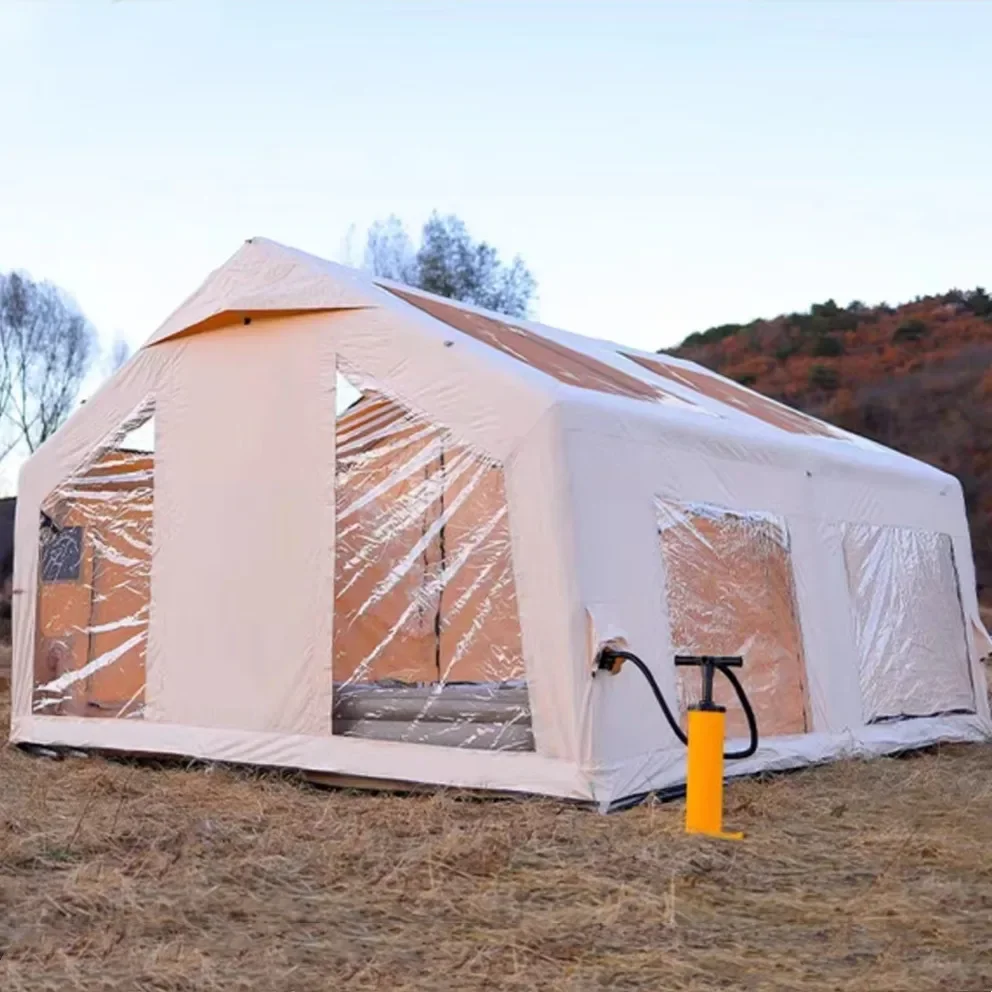 Big PVC Window Outdoor Tents Waterproof Winter Camping Inflatable Tent