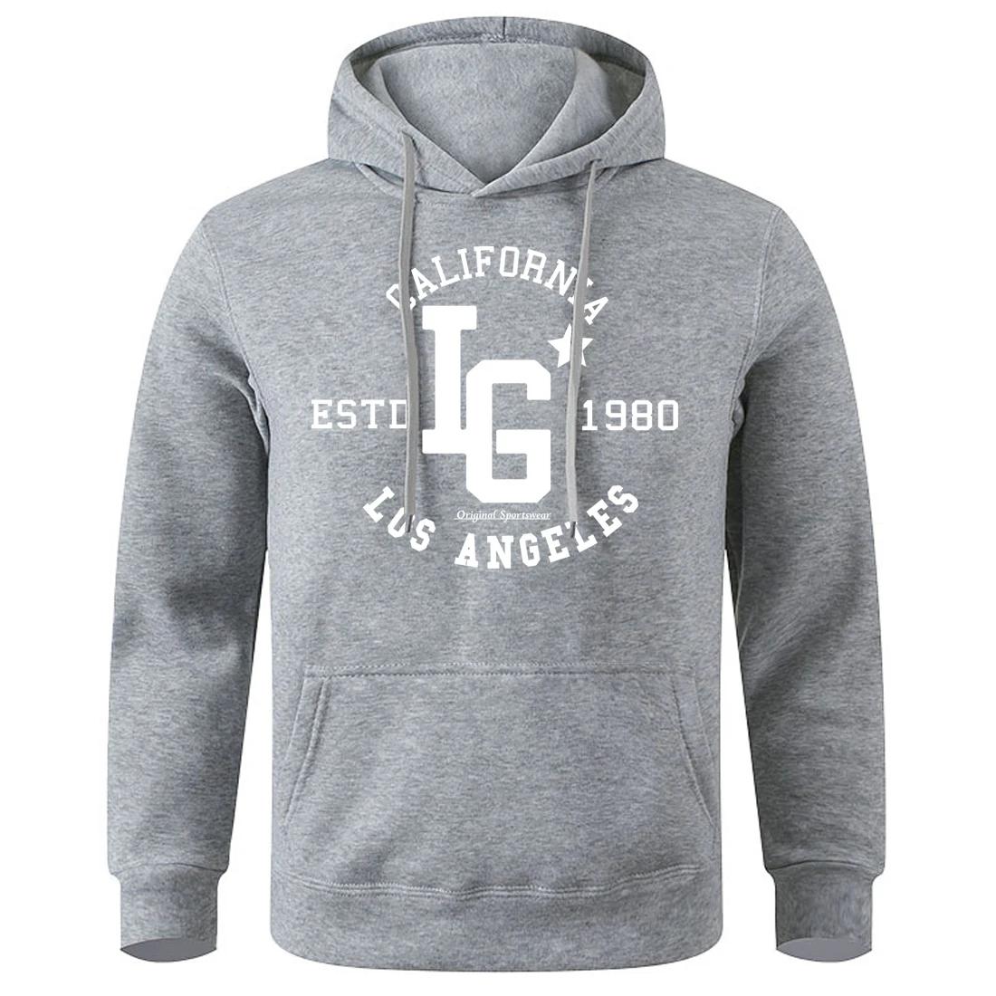 

Los Angeles California Estd 1980 Printed Men Hoodies O-Neck Fashion Warm Hoodie Loose Oversized Sweatshirt Retro Classic Hooded