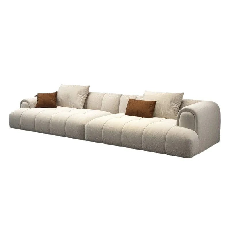 Flannel matte sofa modern light luxury small apartment living room straight row