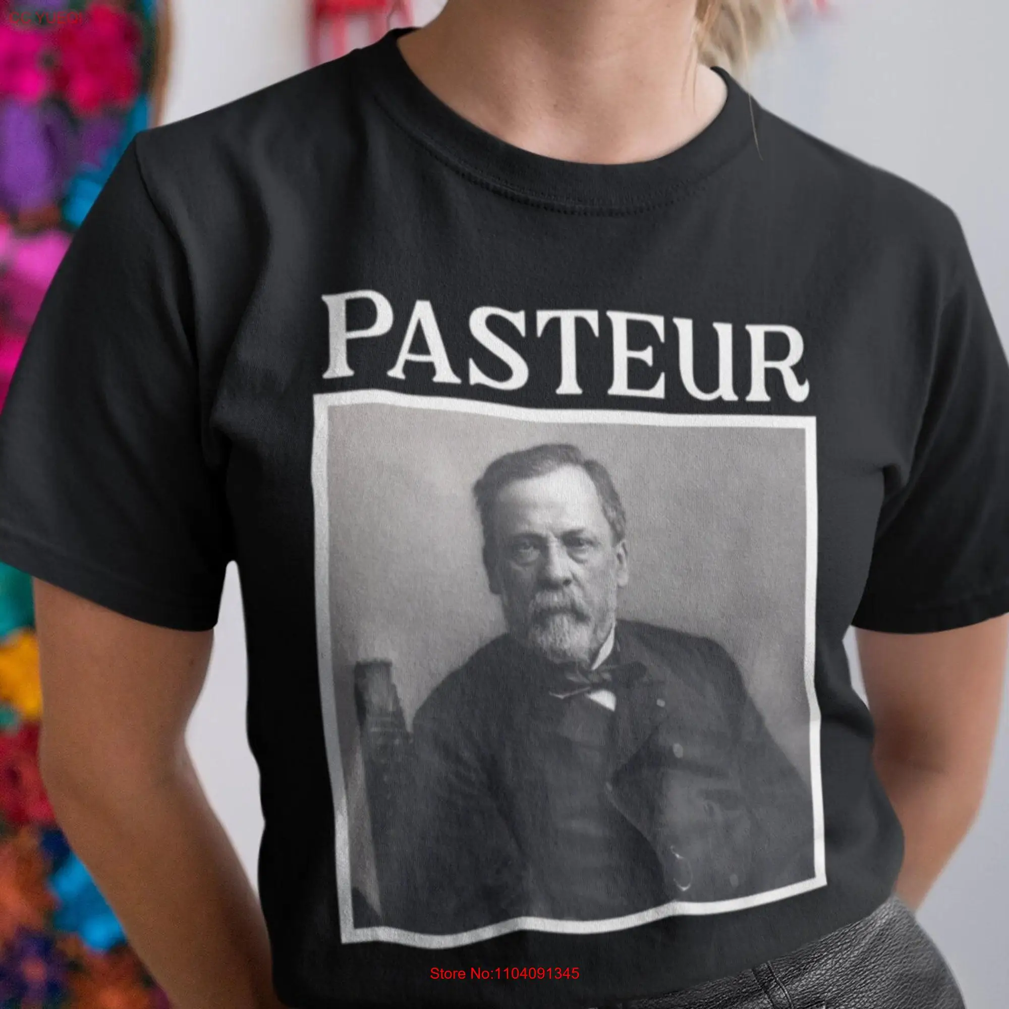 Louis Pasteur T Shirt Scientist Portrait Microbiologist Germ Theory French Chemist Microbiology s long or short sleeves