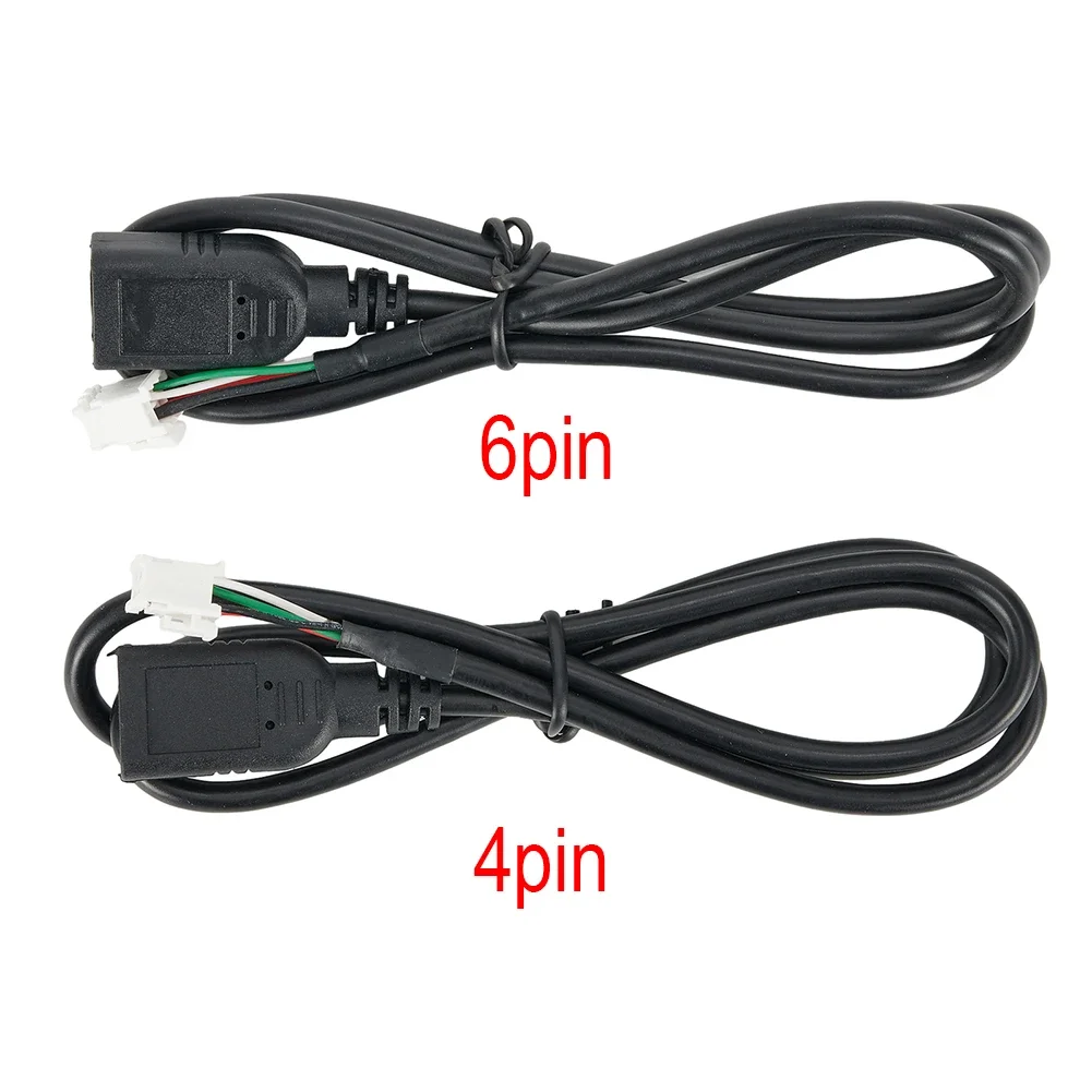 Adaptador de Cable USB para coche, 2 uds., 75CM, conector de 4 pines y 6 pines, adaptador de Cable de extensión USB, adaptador de Cable USB estéreo para Radio de coche