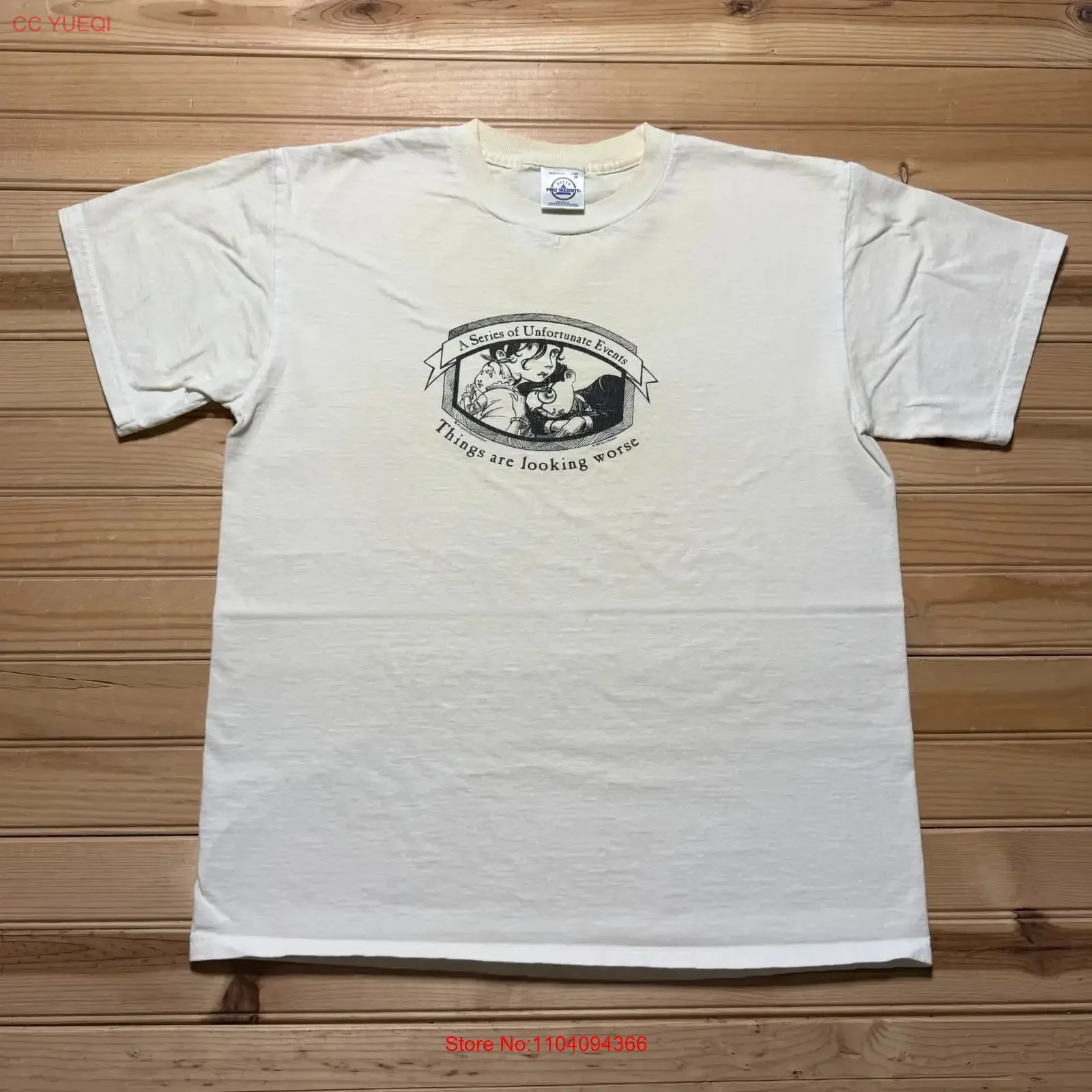 Vintage 2002 A Series of Unfortunate Events Book Lemony SnickeT T Shirt USA Medium vintage Washed Top For Everyday Wear Casual