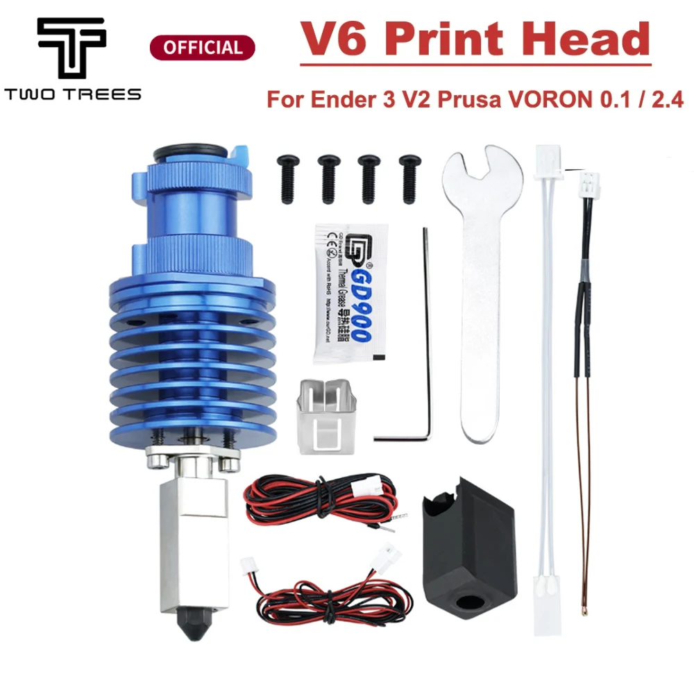 

Модернизированная V6 Hotend Kit высокоскоростная печатающая головка для принтера Ender 3/Ender 3 PRO/VORON 2,4, высококачественный экструдер J-Head для Prusa Ender 3 V2/CR10