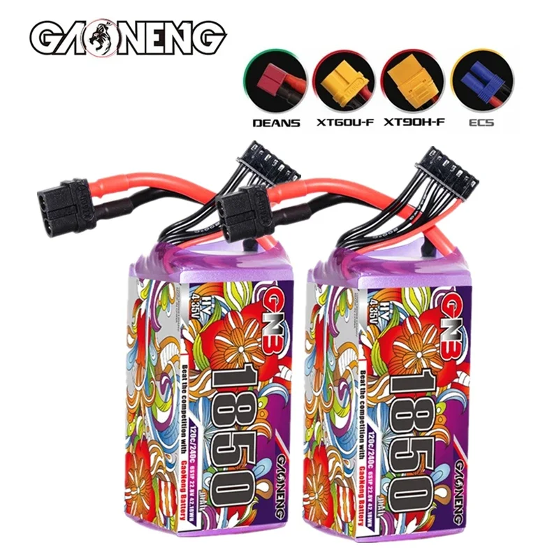 

RC FPV Drone Battery GNB 6S 22.8V 1850mAh Lipo Battery For RC FPV Racing Drone Helicopter Quadcopter 120C 22.8V Battery