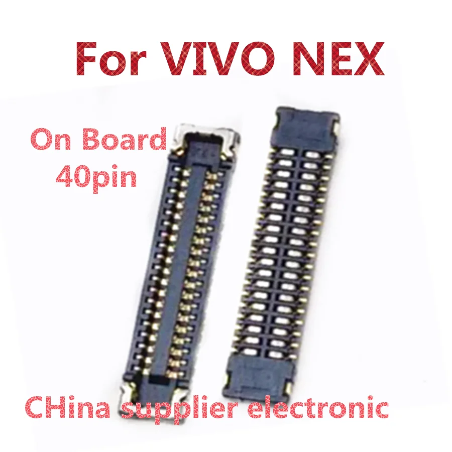 10pcs-100pcs For VIVO NEX X23 LCD screen display base motherboard cable connection buckle FPC connector On Board Flex 40pins