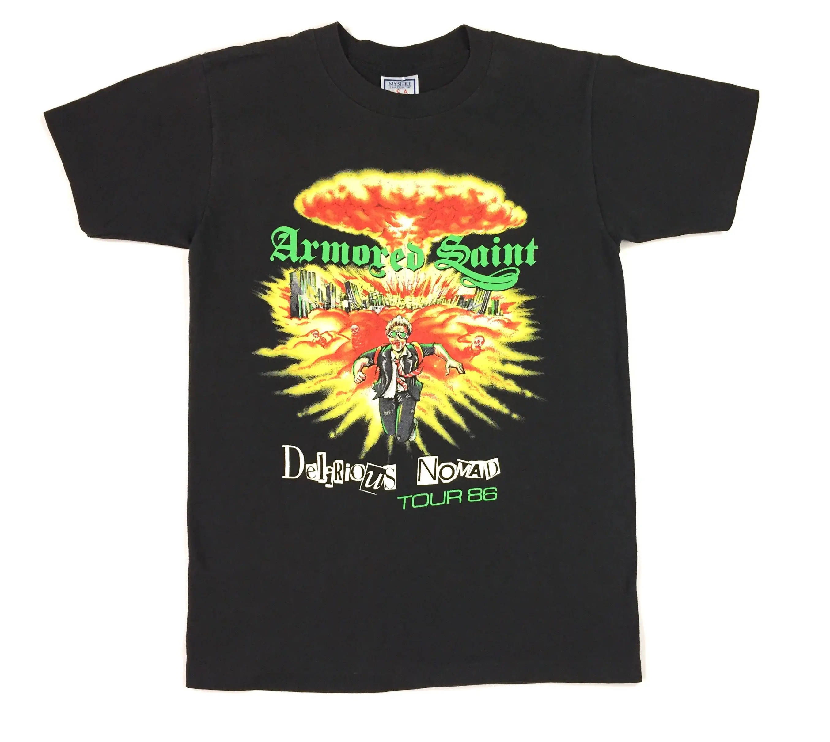 Vintage 80s ARMORED SAINT Delirious Nomad 1986 Tour Concert T