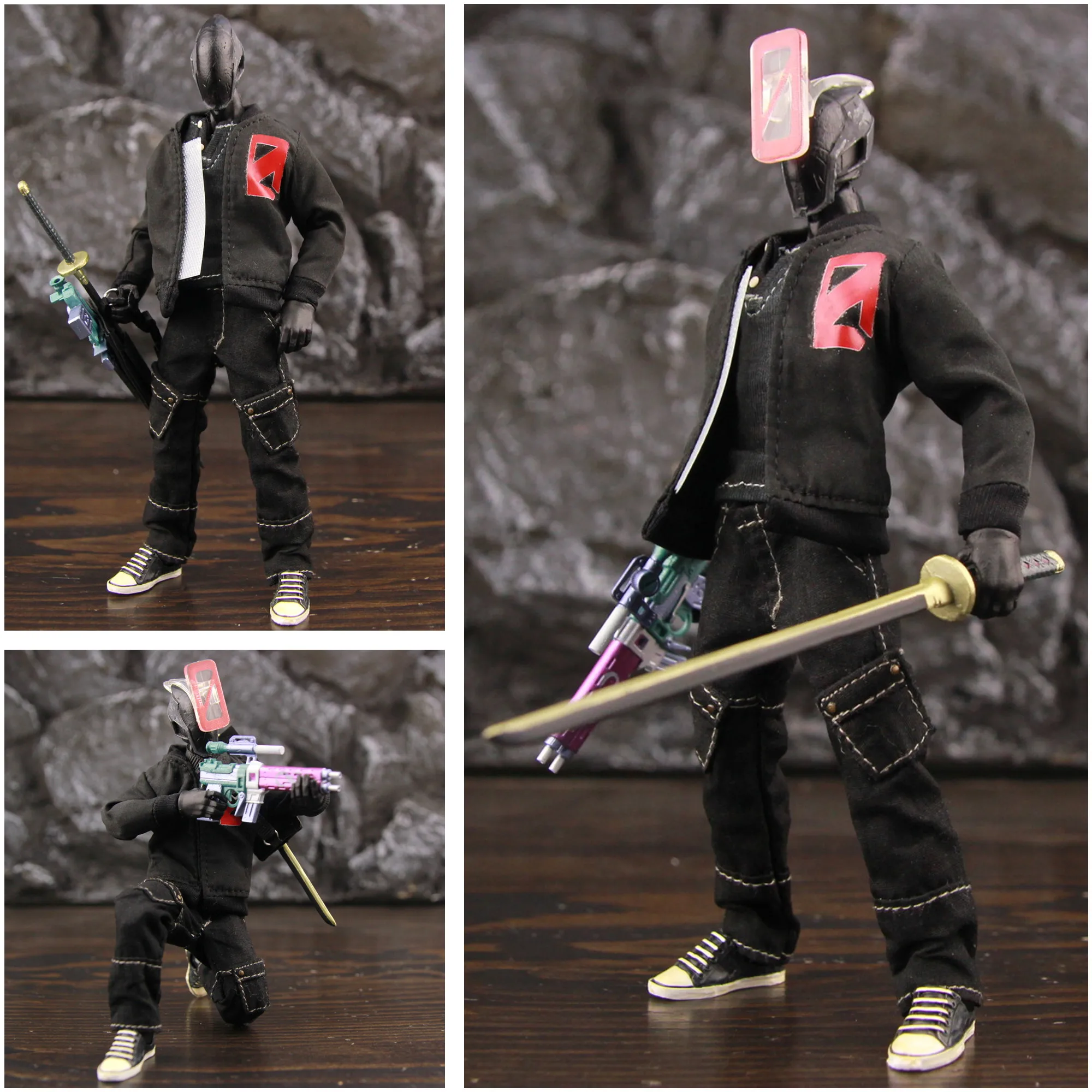 

Zero Zer0 Game Soldier Warrior Assassin Ninja Complete 6" Action Figure Stealth Casual Clothing Jeans Jacket T-shirt Toys Doll