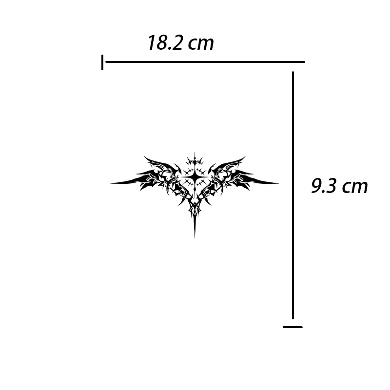 Sexy Hotwife Half Arm Chest Waterproof Angel Wings Herbal Juice Tattoo Sticker Fake Tatto for Women Men Temporary Tattoos Gift