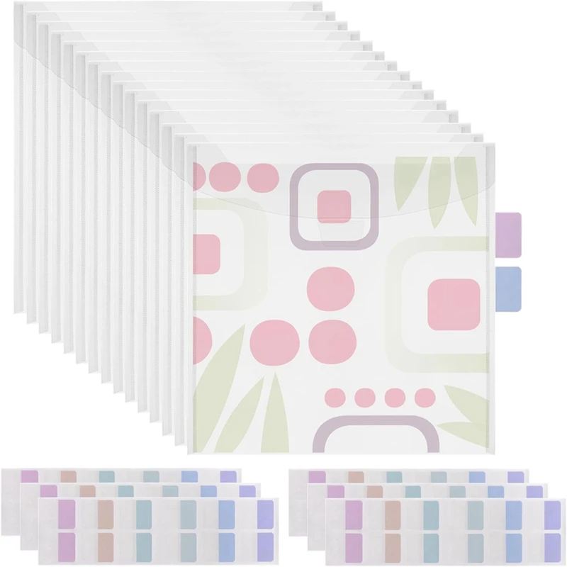 50-Piece Scrapbook Paper Organizer, Reusable Storage Rack With 120 Sticky Index Tags For Scrapbook Paper Durable