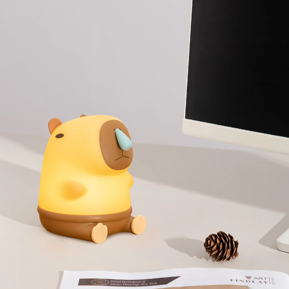 New Capybara Nightlight USB Rechargeable Capybara shape bedroom lamp sleeping lamp desk lamp for children and adults gifts