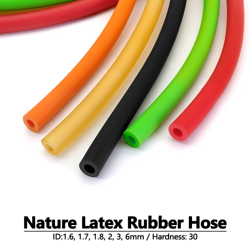 1/2 متر متعدد الألوان أنبوب اللاتكس الطبيعي 1.6-12 مللي متر ID عالية المرونة المضادة للكسر لتقوم بها بنفسك مقلاع الفرقة خرطوم مطاطي مرن #1