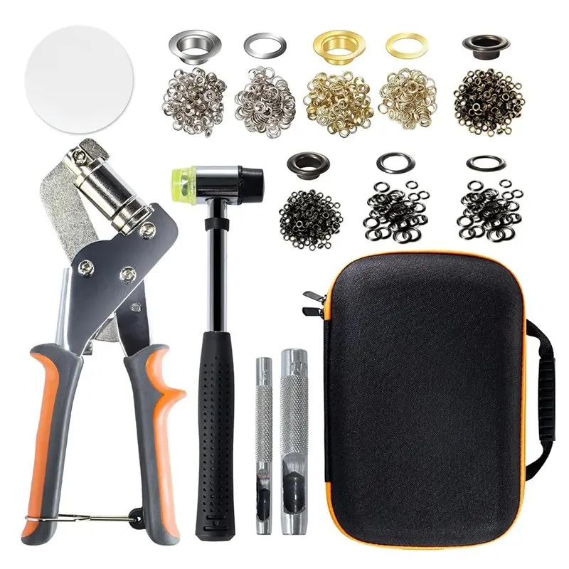 B23B Stainless Steel Grommet Kit Eyelet And Grommet Tool Kit Hammer And Bag