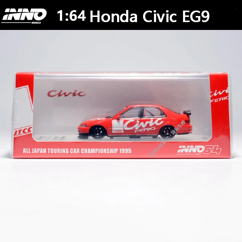 

INNO Diecast Alloy 1:64 Honda Civic EG9 Red Racing Car Model Adult Classic Collection Display Ornament Gift Souvenir