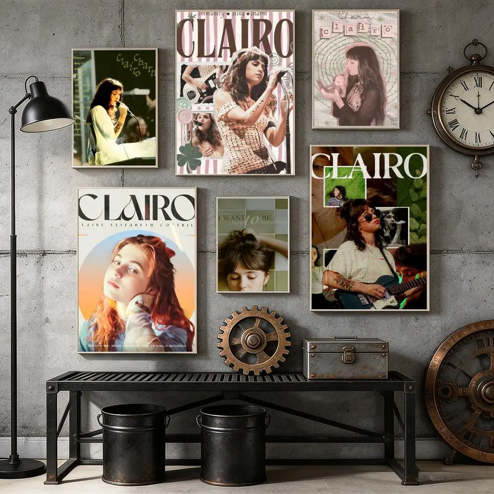 C-Clairo Popular Singer Painting Calligraphy Canvas Poster Bedroom Living Room bar Hallway House interior Wall Decor