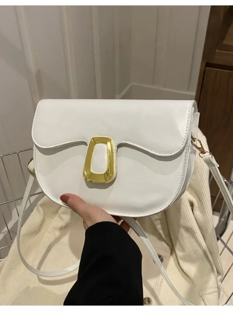 

Новинка 2025, весенняя сумка через плечо с застежкой для женщин, минималистичный кошелек через плечо, модная сумка в подарок