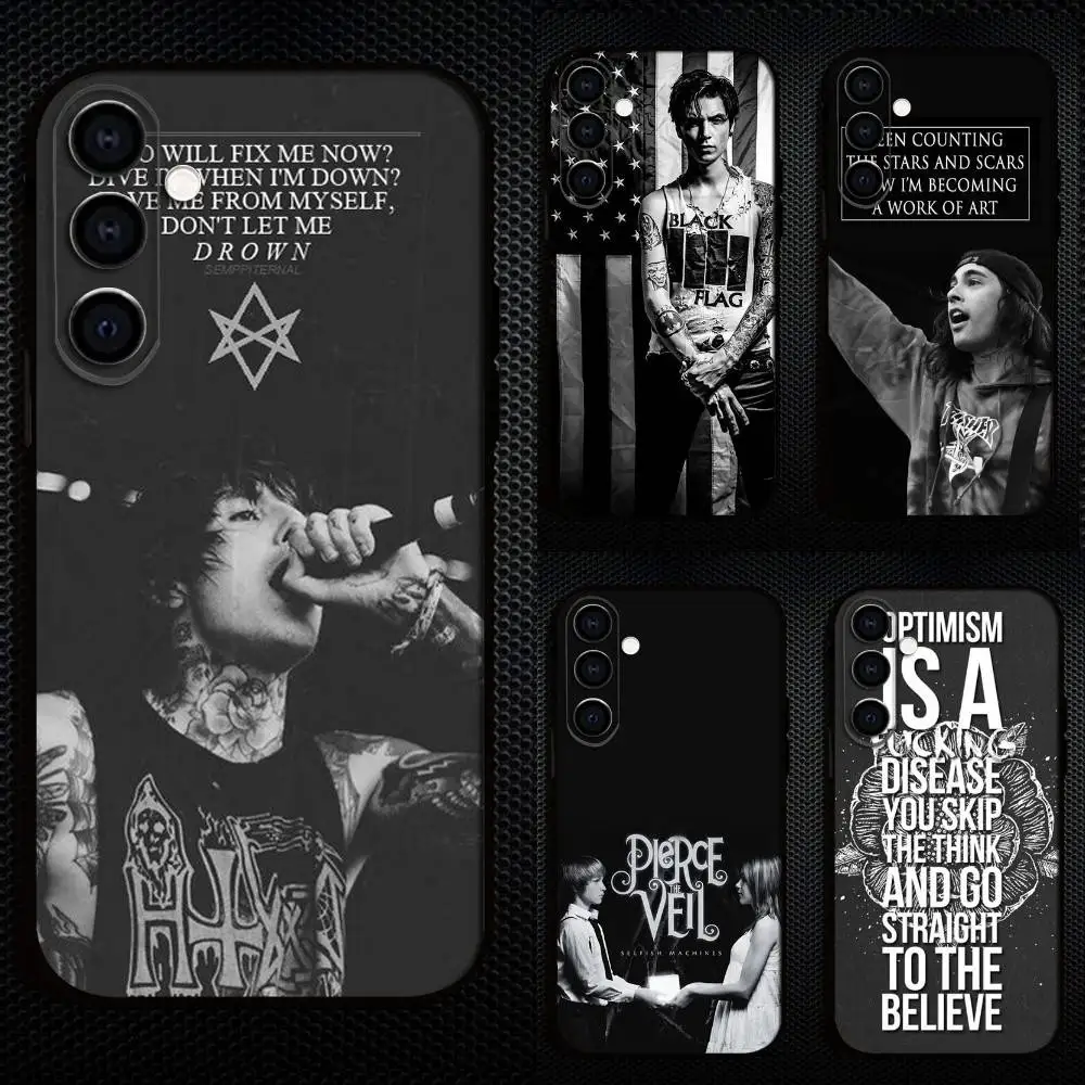 

P-Pierce The Veil Band Phone Case For Samsung Galaxy A73,A72,A71,A70,A53,A52,A51,Others Soft Black Cover