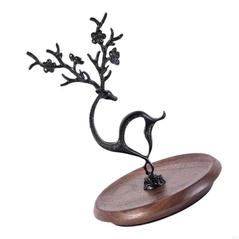 R9JC Devinative Reindeer Jewelry Stand with Tiers Sties Stibaces Procelets Storage Rack for Womannable Women