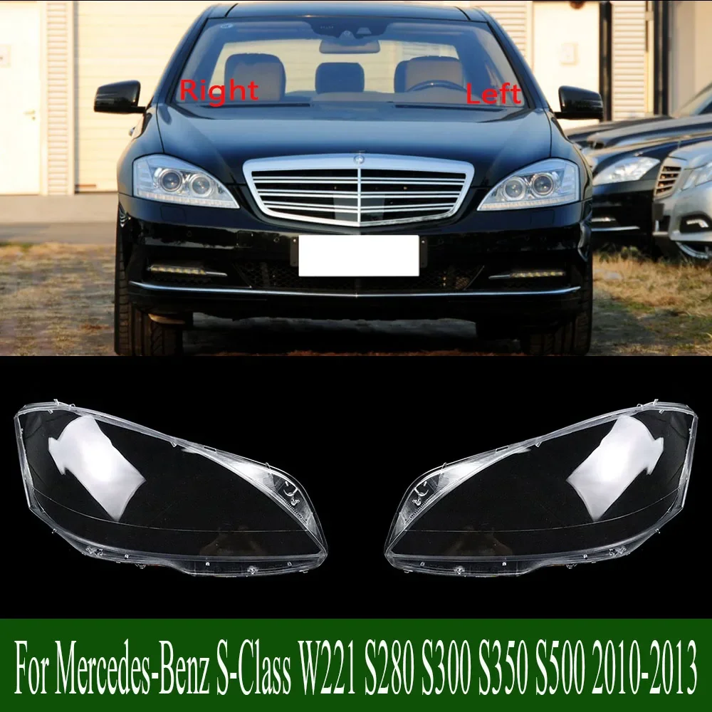 

For Mercedes-Benz S-Class W221 S280 S300 S350 S500 2010-2013 Lampshade Case Headlamp Shell Plexiglass Replace Original Lampshade