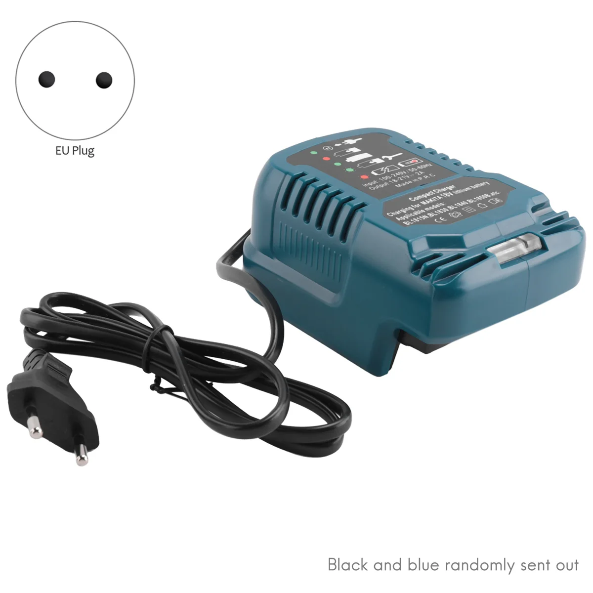 Replace for Makita 18V Mini Charger DC18RC Replace Charger for Makita Lithium Batteries BL1860 BL1450 BL1830 EU Plug