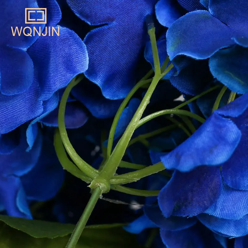 WQNJIN 5-köpfe Hortensienstrauß aus Seide, künstliche Blumen für Party, Hochzeit, Wohnzimmer, Dekoration, Zubehör, Heimdekoration – Detail 15
