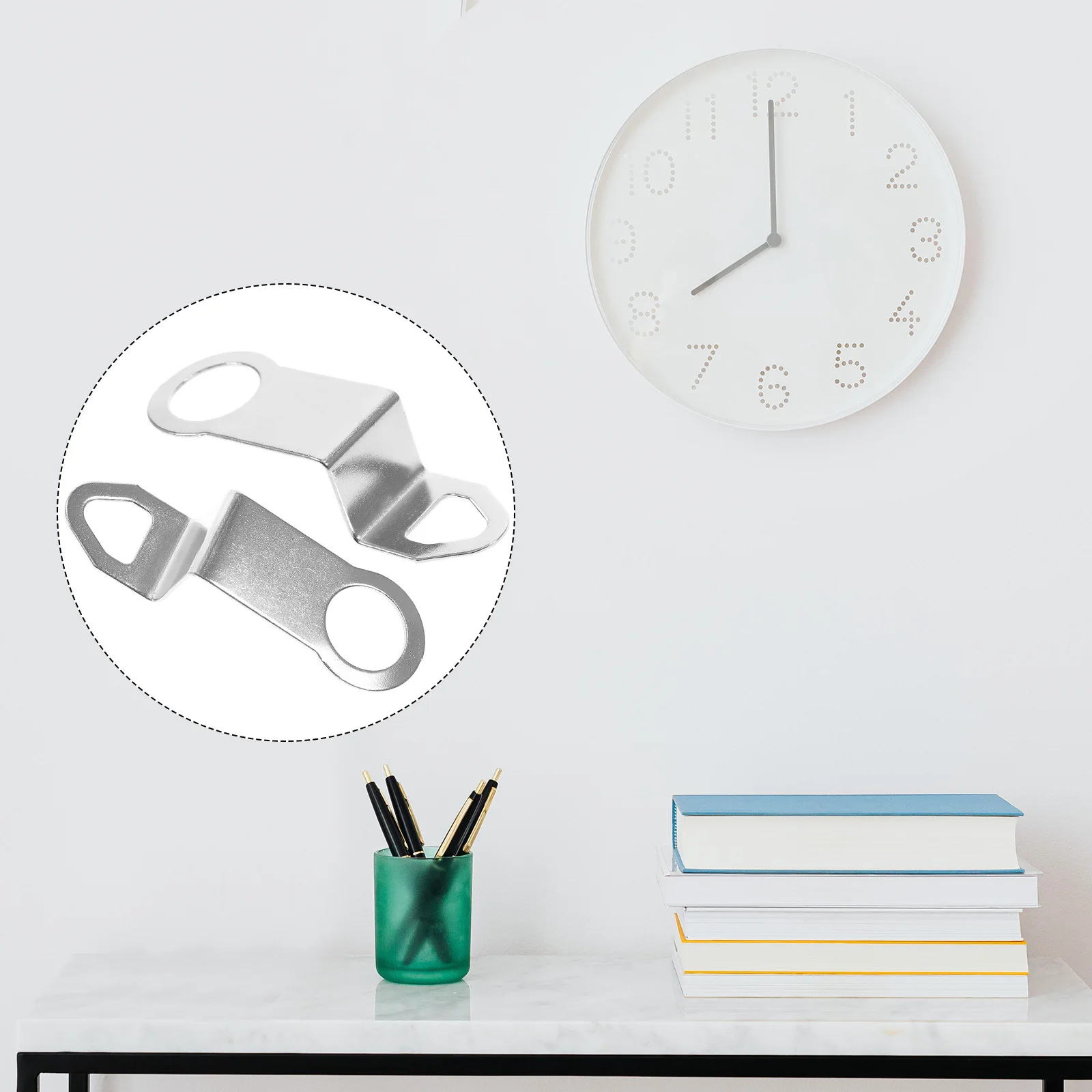 

10pcs Clock Movement Hanger Iron Metal Diy Mechanism Hook For Wall Clock Repair Replacement Parts Kit Bedroom Living Room Office