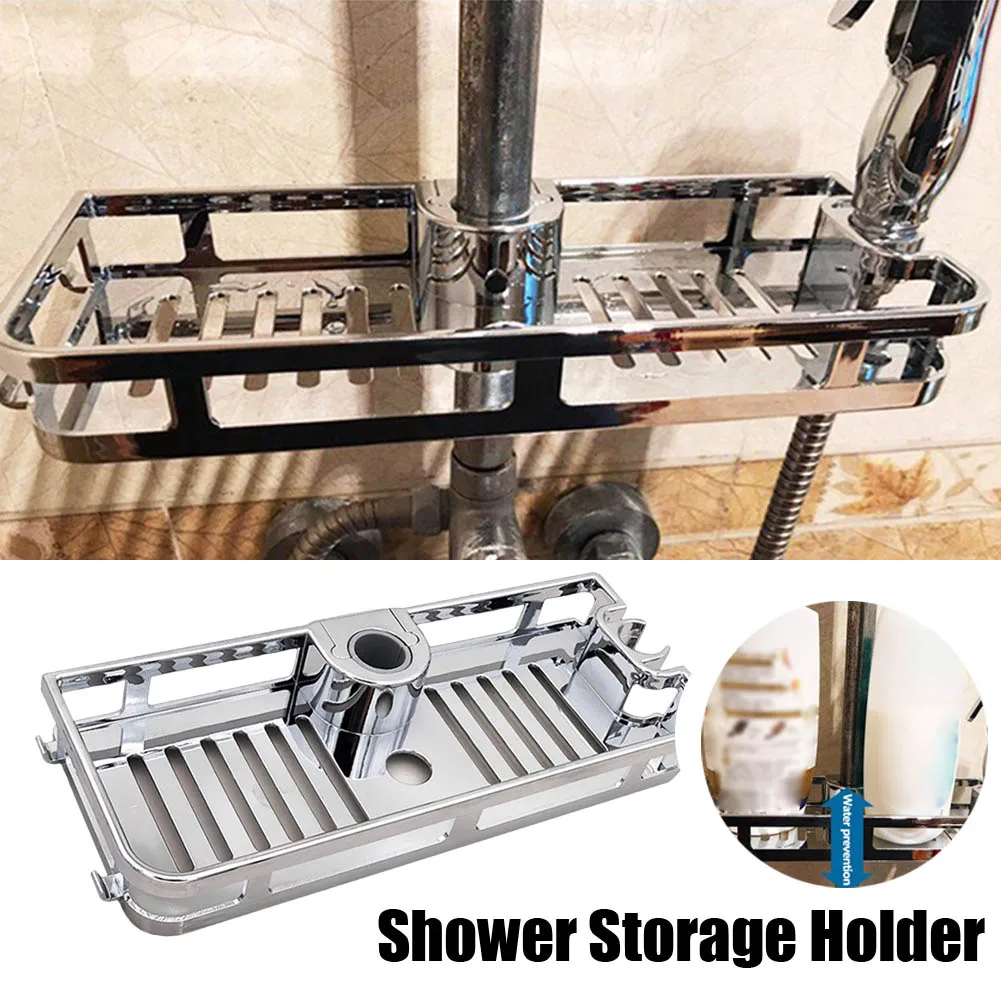 

Многофункциональный держатель для хранения душа, органайзер, подъемный стержень для ванной комнаты, съемная подставка, держатель для мыла без сверления, полка для душа, хранение