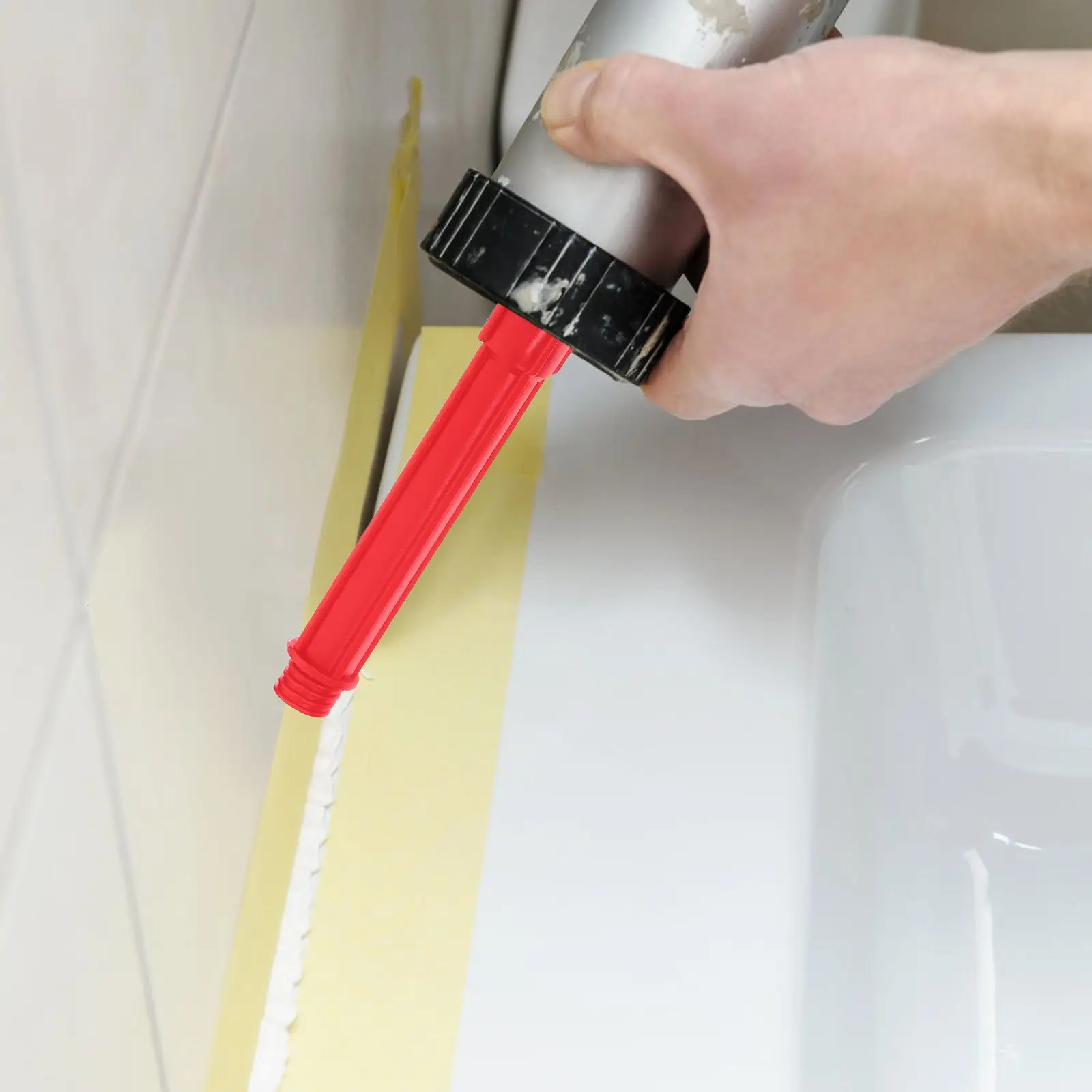 4 個コーキングノズルヒントプラスチックコーキング延長チューブコーキングアプリケーターコーキングノズル交換用 Windows ドアキッチン