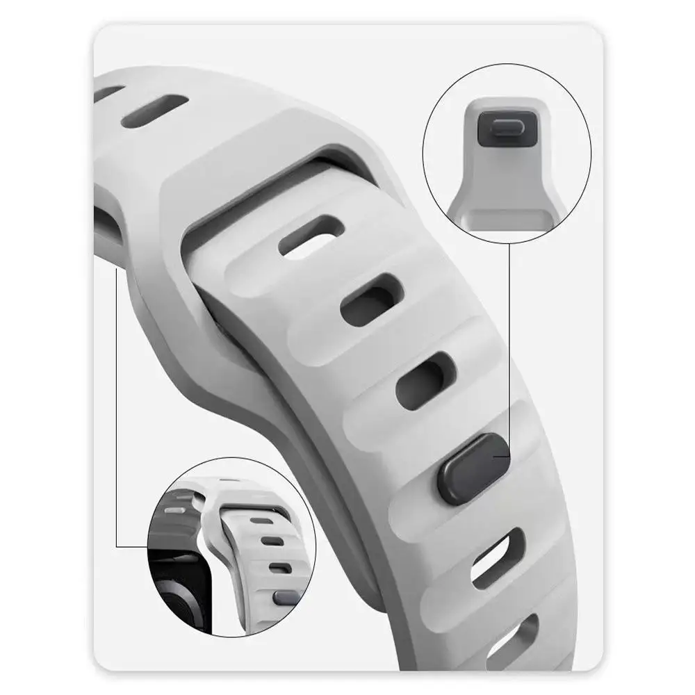Per cinturino Apple Watch Ultra2 49mm cinturino in Silicone cinturino sportivo per Iwatch Series 9 8 7 4 3 2 Se 42/44/40mm accessori per cinturino