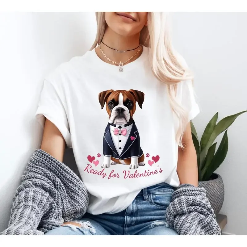 

Adorable Valentine Dog T Shirt Ready for Valentine's Cute Pet Lovers and Enthusiasts Lover