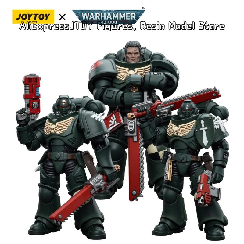 

[IN STOCK] JOYTOY 1/18 40K Action Figure (4PCS/SET) Dark Angels Intercessors Anime Game Military Model Free Shipping