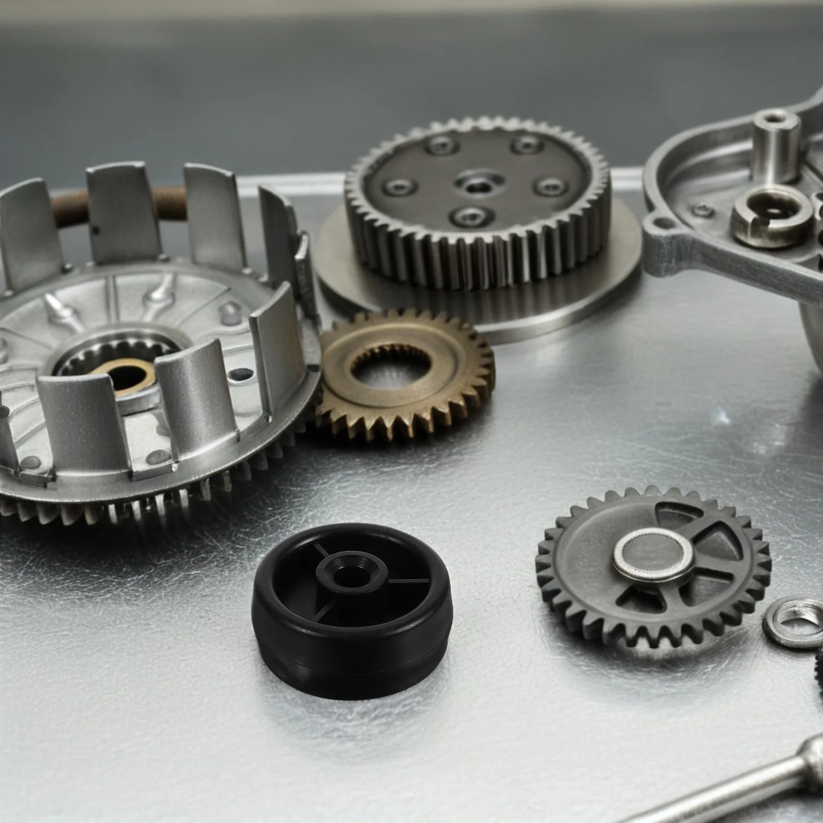 Equipamento de fitness rolo preto roda exercício para esteira ginásio operação suave durabilidade polias substituição uso doméstico plástico