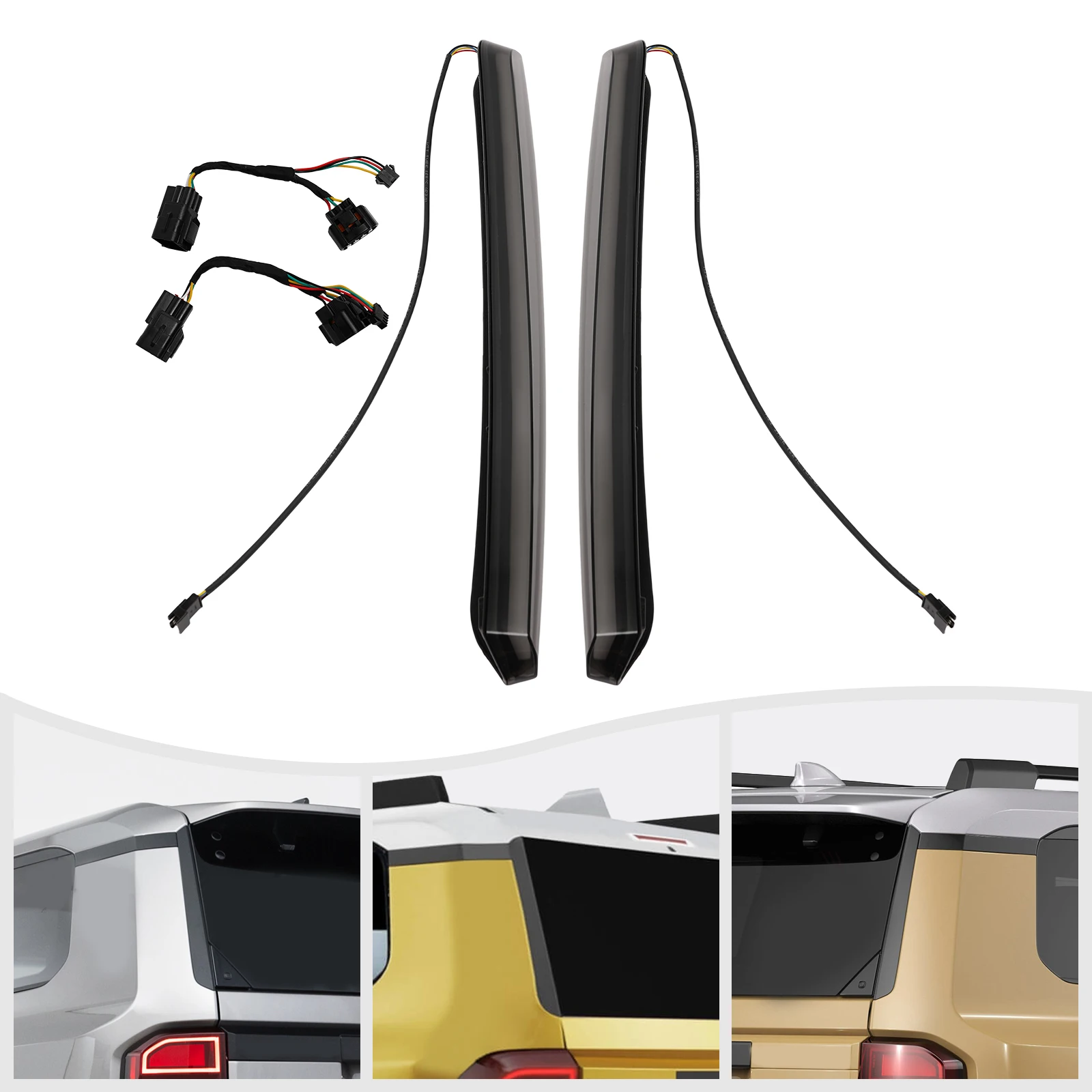 

LED Rear Trunk Pillar Lights, Left&Right Rear Trunk Pillar Lights, Rear Pillar Tail Light for 2024-2025 Toyota Prado