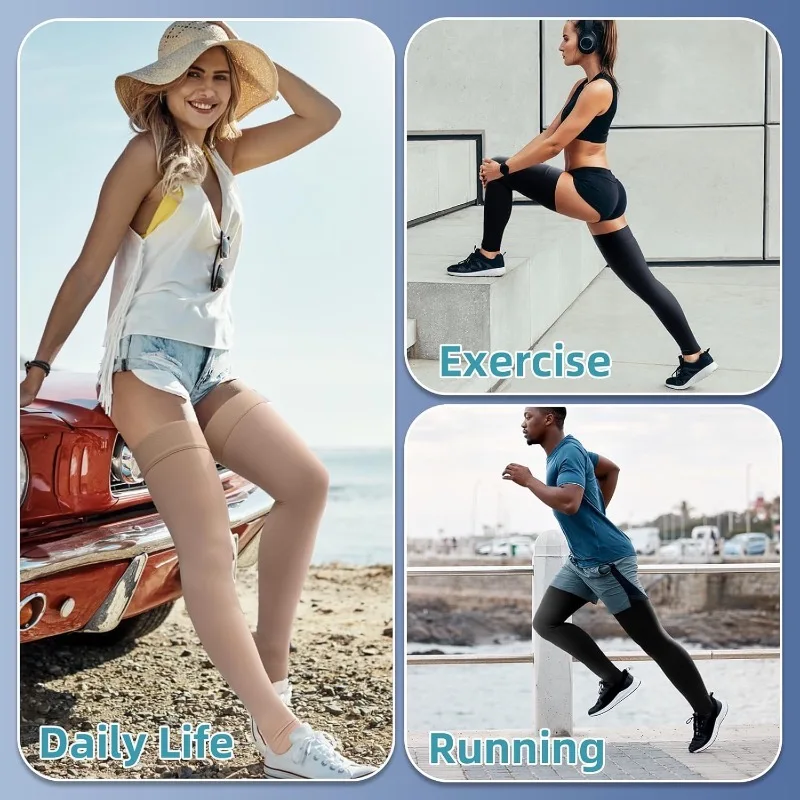 

Pressure Level 2 Unisex Compression Socks 23-32MMHG Thigh Stockings Stress Relief Compression Stockings