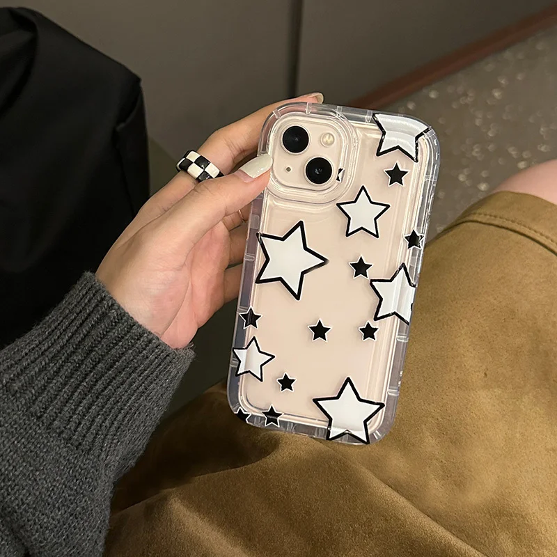 J84 Fall Prevention Cushion Type For IPhone 11 12 13 14 Pro Max 6 6s 7 8 Plus X XR XS Max 12 Mini Case DIY Soft TPU Cover