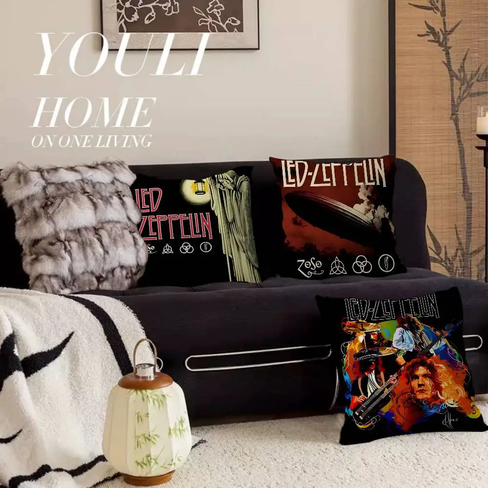 Band L-Led Z-Zeppelin Pillow Anime Pillow Sofa Bed Head Pillow Cover Cushion Cover 45x45 Cm Fashion