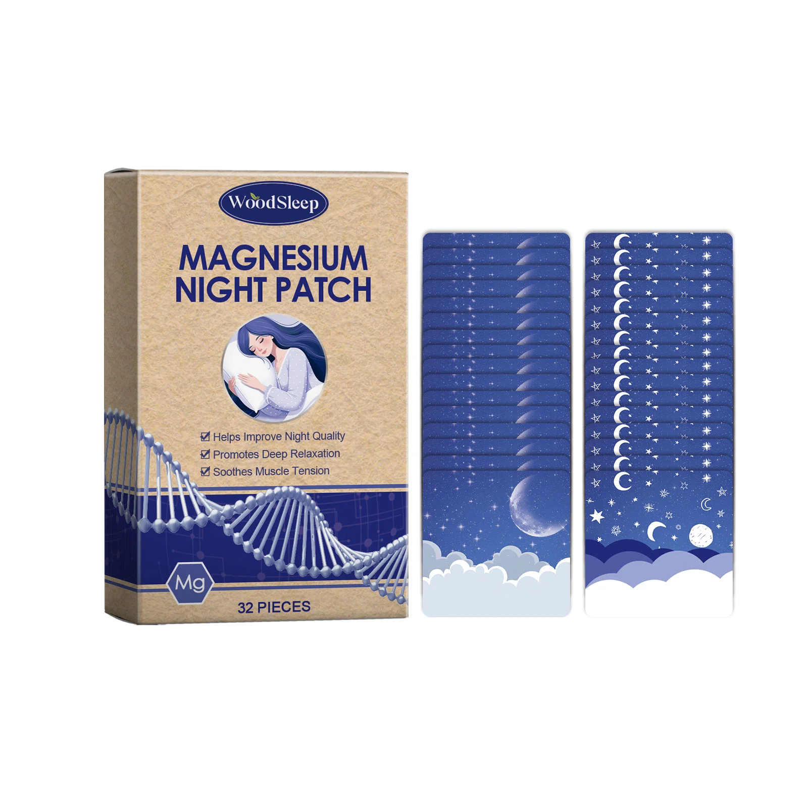 Magnesium Sleep Patches Insomnia Treatment Stress Anxiety Fatigue Relief Relaxation Lavender Fragrance Magnesium Chloride Patch